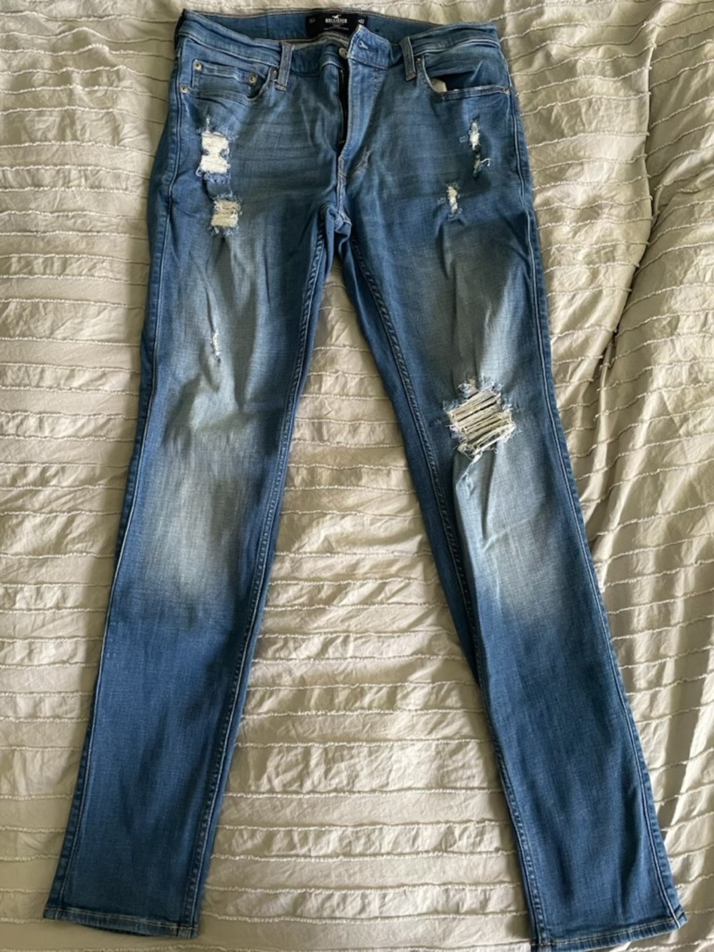 Hollister Distressed Blue Skinny Jeans